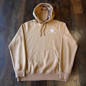 North Face Hoodie Tan Sweatshirt Never Stop Exploring Pink Graphics Size Medium